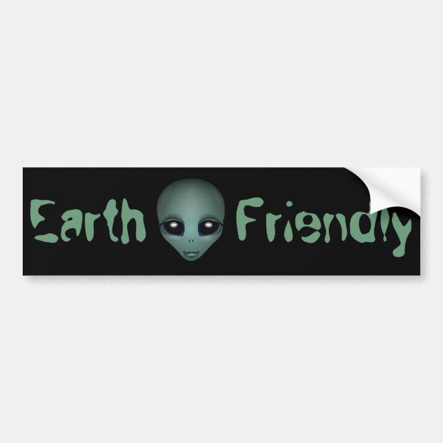 Autocollant De Voiture Sticker pare-chocs Alien Friendly Alien Sticker pa (Devant)