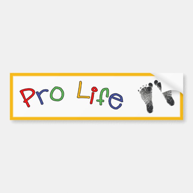 Autocollant De Voiture Sticker pare-chocs Anti-avortement (Devant)