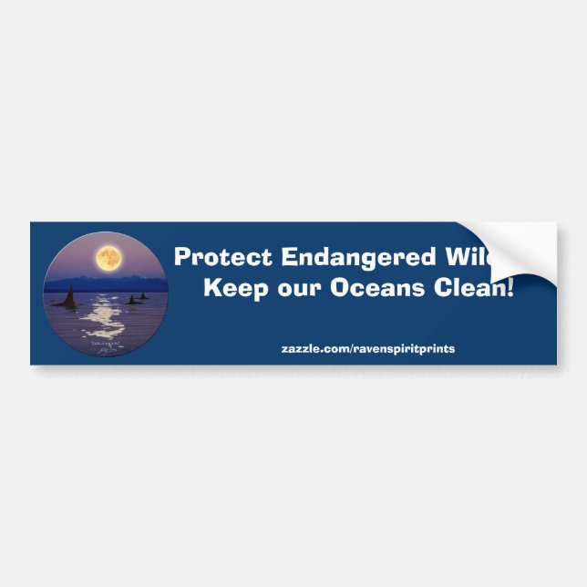 Autocollant De Voiture Sticker pare-chocs anti-POLLUTION KILLER WHALE (Devant)