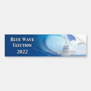 Autocollant De Voiture Sticker pare-chocs Blue Wave Election 2022