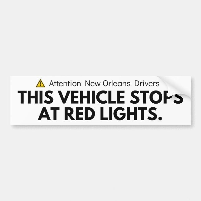 Autocollant De Voiture Sticker pare-chocs "Ce véhicule s'arrête aux feux  (Devant)