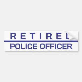Autocollant De Voiture Sticker pare-chocs de police à la retraite