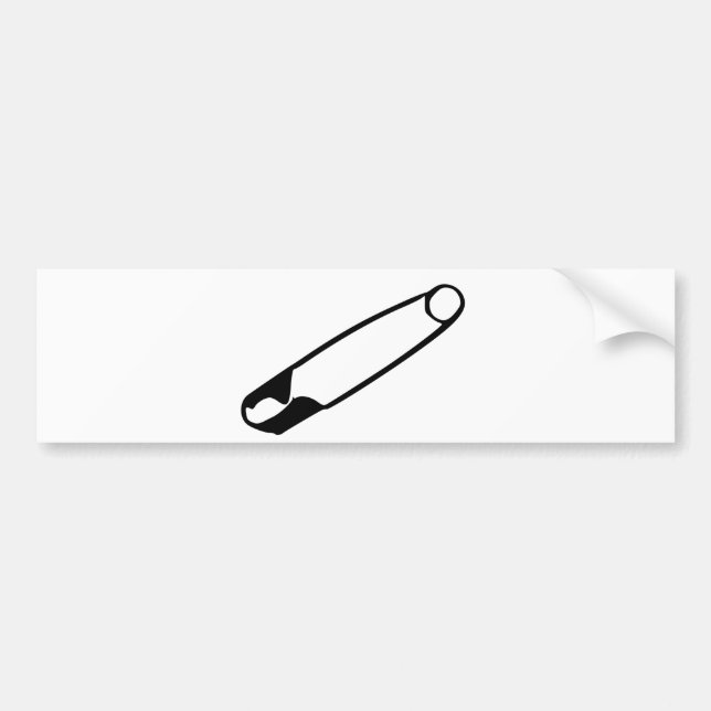 Autocollant De Voiture Sticker pare-chocs de sécurité - noir sur blanc (Devant)