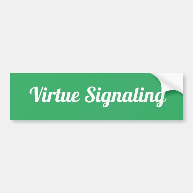Autocollant De Voiture Sticker pare-chocs de signalisation de la vertu (Devant)