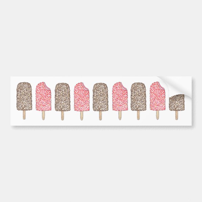 Autocollant De Voiture Sticker pare-chocs Eclair Popsicles Crème de glace (Devant)