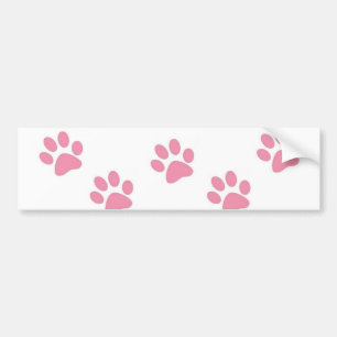 Autocollant De Voiture Sticker pare-chocs Empreintes de pattes roses