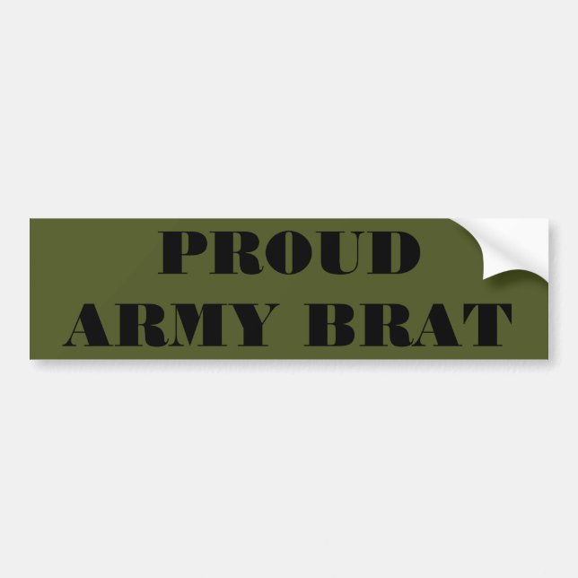 Autocollant De Voiture Sticker pare-chocs Fier Brat de l'armée (Devant)