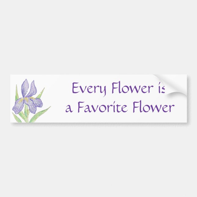 Autocollant De Voiture Sticker pare-chocs Fleur favori (Devant)