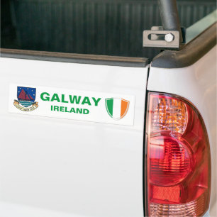 Autocollant De Voiture Sticker pare-chocs Galway Ireland Crest et Irish F