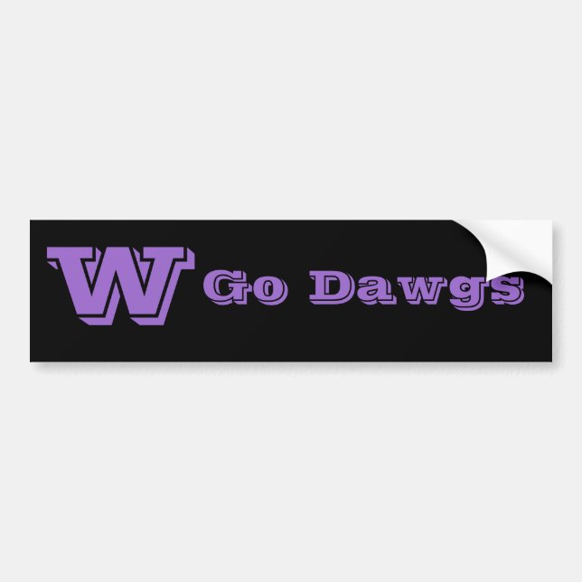 Autocollant De Voiture Sticker pare-chocs Go Dawgs (Devant)