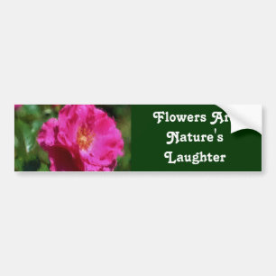 Autocollant De Voiture Sticker pare-chocs inspirationnel Fleurs Rires