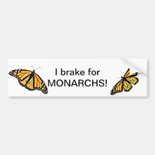 Autocollant De Voiture Sticker pare-chocs - Je freine pour les monarques 