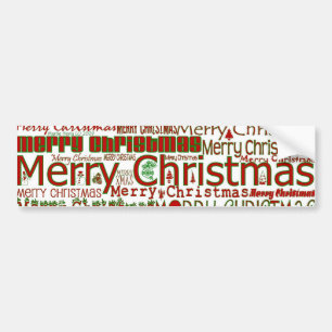 Autocollant De Voiture Sticker pare-chocs Joyeux Noël