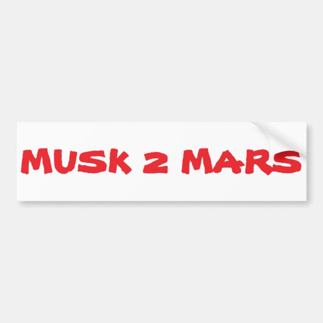 Autocollant De Voiture Sticker pare-chocs Musc 2 Mars (Devant)
