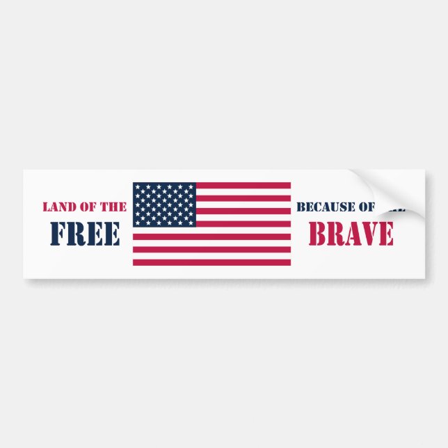 Autocollant De Voiture Sticker pare-chocs (patriotique) (Devant)