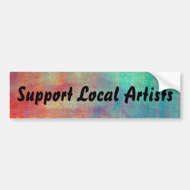 Autocollant De Voiture Sticker pare-chocs peint "Soutenez les artistes lo (Devant)