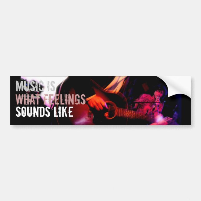 Autocollant De Voiture Sticker pare-chocs pour les sentiments musicaux (Devant)
