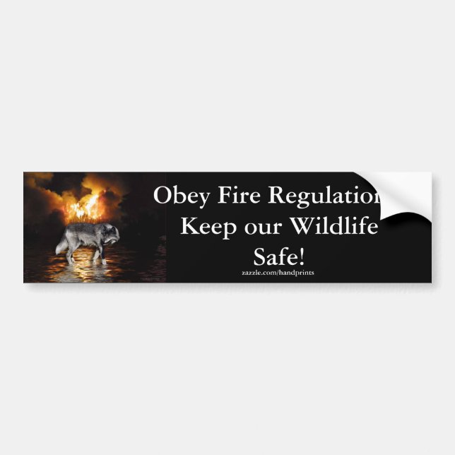 Autocollant De Voiture Sticker pare-chocs pour loup gris (Devant)