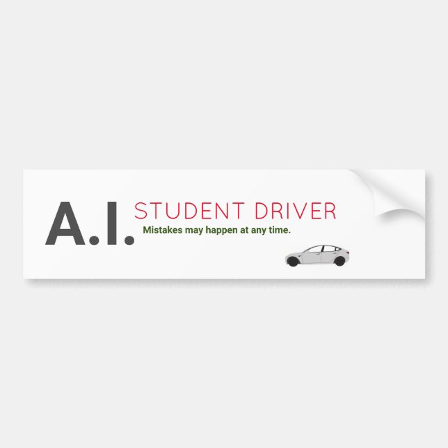 Autocollant De Voiture Sticker pare-chocs pour véhicule autonome (Devant)