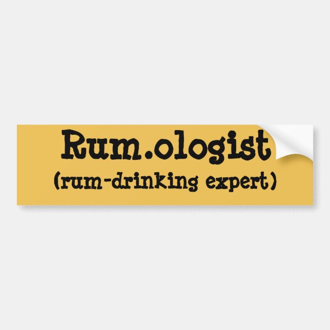 Autocollant De Voiture Sticker pare-chocs Rum.ologist (Devant)