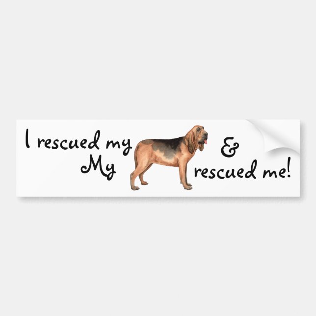 Autocollant De Voiture Sticker pare-chocs secourt Bloodhound (Devant)