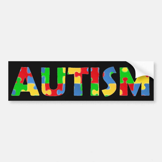 Autocollant De Voiture Sticker pare-chocs sensibilisation sur l'autisme (Devant)