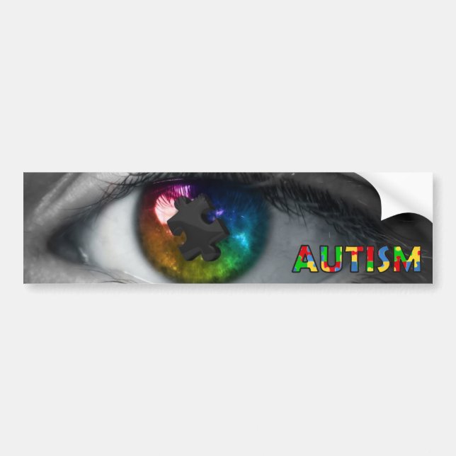 Autocollant De Voiture Sticker pare-chocs sensibilisation sur l'autisme o (Devant)