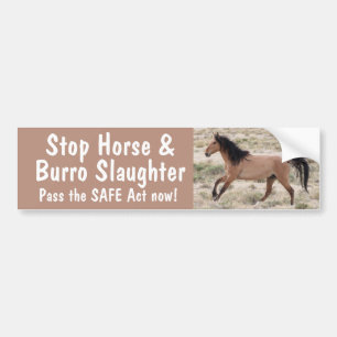 Autocollant De Voiture Sticker pare-chocs Stop Horse