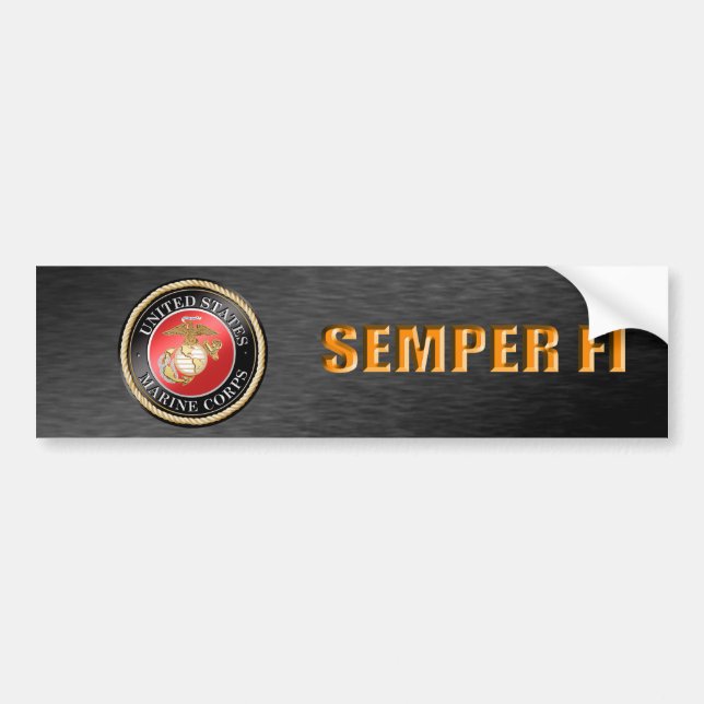 Autocollant De Voiture Sticker pare-chocs USMC Semper (Devant)