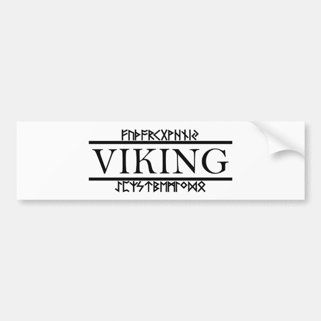 Autocollant De Voiture Sticker pare-chocs Viking Runes (Devant)