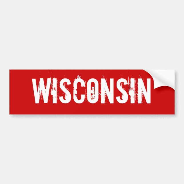 Autocollant De Voiture Sticker pare-chocs Wisconsin (Devant)