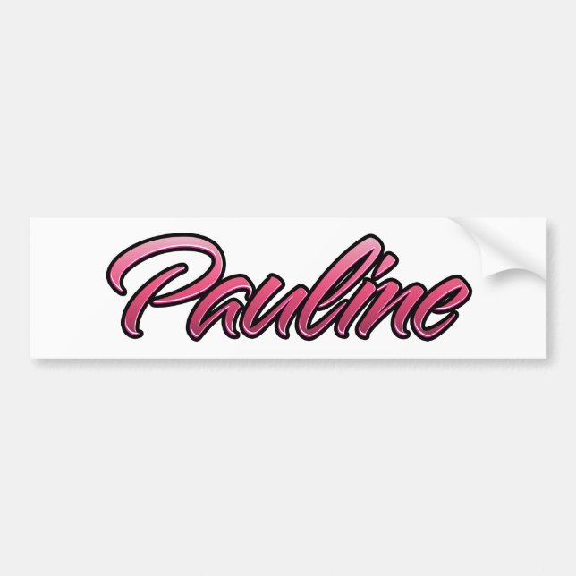 Autocollant De Voiture Sticker Pauline rose pâle (Devant)