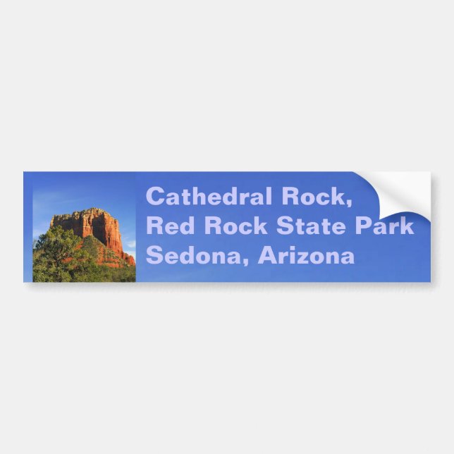 Autocollant De Voiture Sticker pour pare-chocs Cathedral Rock, Sedona Ari (Devant)