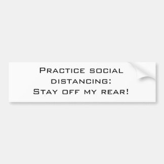 Autocollant De Voiture Sticker pour pare-chocs Distancing Social Drôle