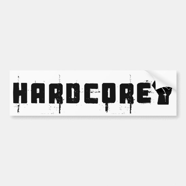 Autocollant De Voiture Sticker pour pare-chocs hardcore (Devant)
