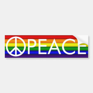 Autocollant De Voiture Sticker pour pare-chocs Rainbow Peace Sign