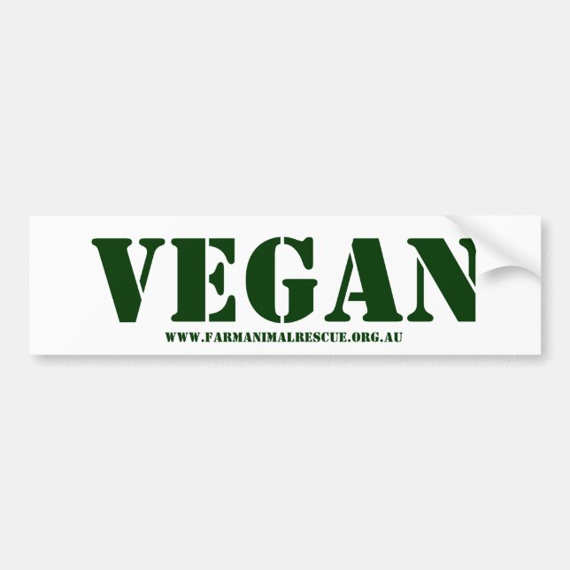 Autocollant De Voiture Sticker pour pare-chocs végétalien (Devant)