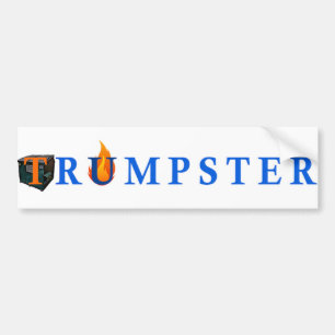 Autocollant De Voiture Sticker Trumpster Pour Poupsters—Blanc