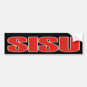 Autocollant De Voiture Sticker Yooper Sisu rouge/noir du Michigan