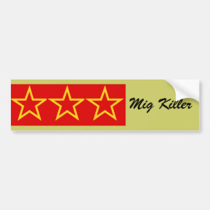 Autocollant De Voiture Sticulation de pare-chocs du pilote Mig Killer'Ace