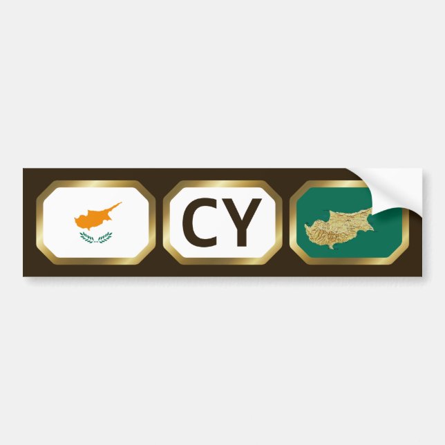 Autocollant De Voiture Sticule pare-chocs de code de la carte du drapeau  (Devant)