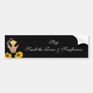 Autocollant De Voiture Sticule pare-chocs de la Giraffe de tournesol flor