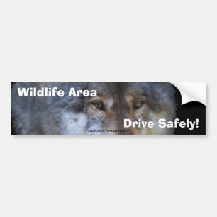 Autocollant De Voiture Sticule pare-chocs de sécurité routière du loup gr