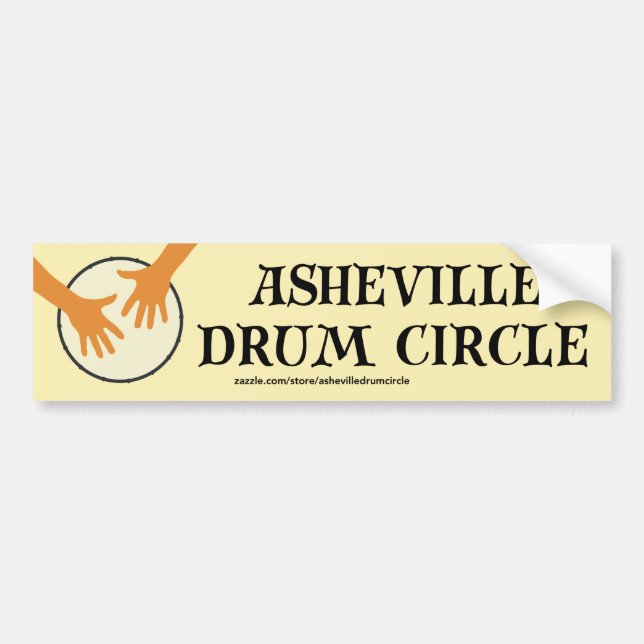 Autocollant De Voiture Sticule pare-chocs du cercle de tambour Asheville (Devant)