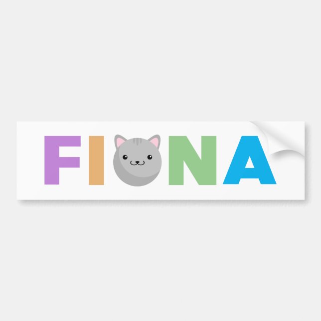 Autocollant De Voiture Sticule pare-chocs Fiona Gray ou Ginger Cat (Devant)