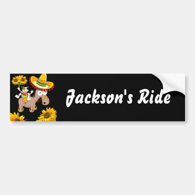 Autocollant De Voiture Sticule pare-chocs Sunflower Horse (Devant)