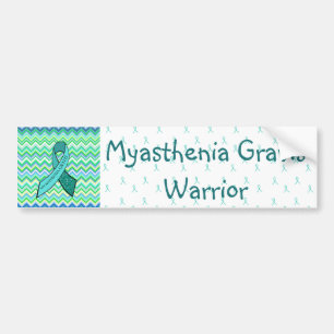 Autocollant De Voiture Sticule pare-chocs turquoise Myasthenia Gravis Awa