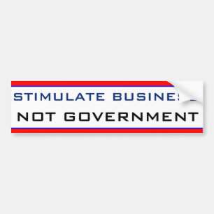 Autocollant De Voiture Stimulez le GOUVERNEMENT d'affaires PAS