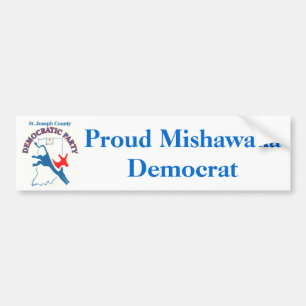 Autocollant De Voiture StJoeCountyDemslogo, Mishawaka fier Démocrate