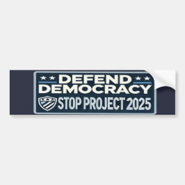 Autocollant De Voiture Stop Project 2025 - Défendre la démocratie - Vote 
